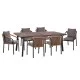 ΣΕΤ ΤΡΑΠΕΖΑΡΙΑΣ 7ΤΜΧ MAERLY HM10826.13 ΑΛΟΥΜΙΝΙΟ & ΜΑΞΙΛΑΡΙΑ ΣΚΟΥΡΟ ΓΚΡΙ--POLYWOOD