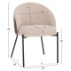 ΣΕΤ ΤΡΑΠΕΖΑΡΙΑΣ 7ΤΜΧ ASTORIA HM10933.02 MDF TOP--ΥΦΑΣΜΑ ΜΠΕΖ/ΚΑΦΕ & ΜΕΤΑΛΛΟ ΜΑΥΡΟ