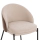 ΣΕΤ ΤΡΑΠΕΖΑΡΙΑΣ 7ΤΜΧ ASTORIA HM10933.02 MDF TOP--ΥΦΑΣΜΑ ΜΠΕΖ/ΚΑΦΕ & ΜΕΤΑΛΛΟ ΜΑΥΡΟ