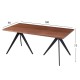 ΣΕΤ ΤΡΑΠΕΖΑΡΙΑΣ 7ΤΜΧ DRENNY HM10936.03 MDF TOP ΚΑΡΥΔΙ--ΥΦΑΣΜΑ TAUPE & ΜΕΤΑΛΛΟ ΜΑΥΡΟ