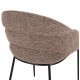 ΣΕΤ ΤΡΑΠΕΖΑΡΙΑΣ 7ΤΜΧ DRENNY HM10936.03 MDF TOP ΚΑΡΥΔΙ--ΥΦΑΣΜΑ TAUPE & ΜΕΤΑΛΛΟ ΜΑΥΡΟ