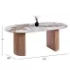 ΣΕΤ ΤΡΑΠΕΖΑΡΙΑΣ 7ΤΜΧ DRENNY HM11395.03 ΚΕΡΑΜΙΚΟ TOP PANDORA--ΚΑΡΕΚΛΕΣ ΥΦΑΣΜΑ TAUPE