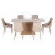 ΣΕΤ ΤΡΑΠΕΖΑΡΙΑΣ 7ΤΜΧ NORDU HM21359 ΚΕΡΑΜΙΚΟ TOP/MDF ΒΑΣΗ--PU ΚΡΕΜ/ΜΕΤΑΛ.ΠΟΔΙΑ