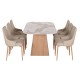 ΣΕΤ ΤΡΑΠΕΖΑΡΙΑΣ 7ΤΜΧ NORDU HM21359 ΚΕΡΑΜΙΚΟ TOP/MDF ΒΑΣΗ--PU ΚΡΕΜ/ΜΕΤΑΛ.ΠΟΔΙΑ