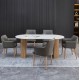 ΣΕΤ ΤΡΑΠΕΖΑΡΙΑΣ 7ΤΜΧ MELLOW HM21360 ΚΕΡΑΜΙΚΟ TOP/MDF ΠΟΔΙΑ--PU ΓΚΡΙ/ΜΕΤΑΛ.ΠΟΔΙΑ