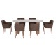 ΣΕΤ ΤΡΑΠΕΖΑΡΙΑΣ 7ΤΜΧ MELLOW HM21361 ΚΕΡΑΜΙΚΟ TOP/MDF ΠΟΔΙΑ--PU ΚΑΦΕ/ΜΕΤΑΛ.ΠΟΔΙΑ