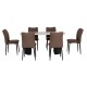 ΣΕΤ ΤΡΑΠΕΖΑΡΙΑΣ 7ΤΜΧ MINAO HM21362 ΚΕΡΑΜΙΚΟ TOP/MDF ΠΟΔΙΑ--PU ΚΑΦΕ/ΜΕΤΑΛ.ΠΟΔΙΑ