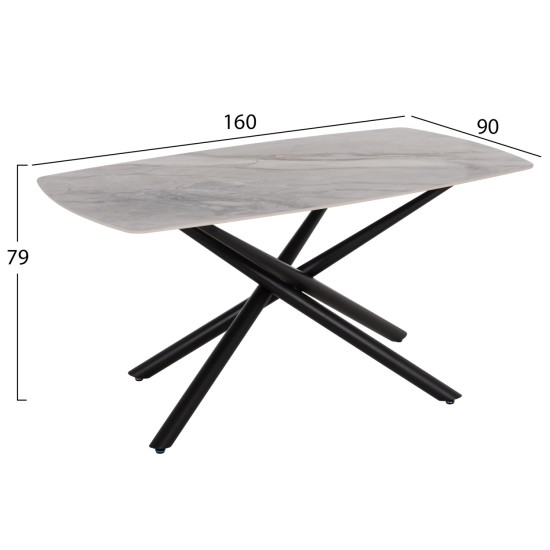 ΣΕΤ ΤΡΑΠΕΖΑΡΙΑΣ 7ΤΜΧ ISKA HM21363 ΚΕΡΑΜΙΚΟ TOP/ΜΕΤΑΛ. ΠΟΔΙΑ--PU ΜΠΕΖ/ΜΕΤΑΛ.ΠΟΔΙΑ