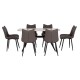 ΣΕΤ ΤΡΑΠΕΖΑΡΙΑΣ 7ΤΜΧ AIKA HM21364 ΚΕΡΑΜΙΚΟ TOP/ΜΕΤΑΛ. ΠΟΔΙΑ--PU ΓΚΡΙ/ΜΕΤΑΛ.ΠΟΔΙΑ