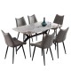 ΣΕΤ ΤΡΑΠΕΖΑΡΙΑΣ 7ΤΜΧ AIKA HM21364 ΚΕΡΑΜΙΚΟ TOP/ΜΕΤΑΛ. ΠΟΔΙΑ--PU ΓΚΡΙ/ΜΕΤΑΛ.ΠΟΔΙΑ