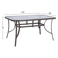 ΣΕΤ ΤΡΑΠΕΖΑΡΙΑΣ 7ΤΜΧ ΣΕ ΧΡΩΜΑ ΚΑΦΕ HM10557.02