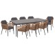 ΣΕΤ ΤΡΑΠΕΖΑΡΙΑΣ 9ΤΜΧ STAD HM10865.01 ΓΚΡΙ ΑΛΟΥΜΙΝΙΟ-SINTERED STONE TOP-OLEFIN