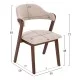 ΣΕΤ ΤΡΑΠΕΖΑΡΙΑΣ 9ΤΜΧ RIDER HM21341 ΤΡΑΠΕΖΙ ΑΠΟ MDF--ΚΑΡΕΚΛΕΣ RUBBERWOOD & ΥΦΑΣΜΑ