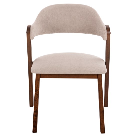 ΣΕΤ ΤΡΑΠΕΖΑΡΙΑΣ 9ΤΜΧ RIDER HM21341 ΤΡΑΠΕΖΙ ΑΠΟ MDF--ΚΑΡΕΚΛΕΣ RUBBERWOOD & ΥΦΑΣΜΑ