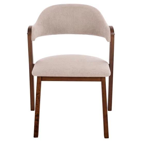 ΣΕΤ ΤΡΑΠΕΖΑΡΙΑΣ 9ΤΜΧ RIDER HM21341 ΤΡΑΠΕΖΙ ΑΠΟ MDF--ΚΑΡΕΚΛΕΣ RUBBERWOOD & ΥΦΑΣΜΑ