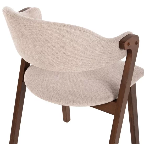 ΣΕΤ ΤΡΑΠΕΖΑΡΙΑΣ 9ΤΜΧ RIDER HM21341 ΤΡΑΠΕΖΙ ΑΠΟ MDF--ΚΑΡΕΚΛΕΣ RUBBERWOOD & ΥΦΑΣΜΑ