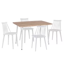 ΣΕΤ ΤΡΑΠΕΖΑΡΙΑΣ ΕΣ.ΧΩΡΟΥ 5ΤΜΧ PALOMA HM11389 ΛΕΥΚΟ-SONAMA MDF TOP