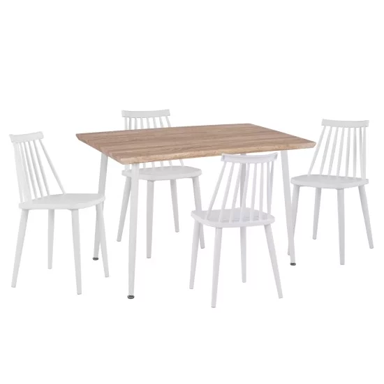ΣΕΤ ΤΡΑΠΕΖΑΡΙΑΣ ΕΣ.ΧΩΡΟΥ 5ΤΜΧ PALOMA HM11389 ΛΕΥΚΟ-SONAMA MDF TOP