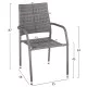 ΣΕΤ ΤΡΑΠΕΖΑΡΙΑΣ ΕΞ.ΧΩΡΟΥ 5ΤΜΧ MORNER HM21008 ΜΕΤΑΛΛΟ & WICKER ΣΕ ΓΚΡΙ