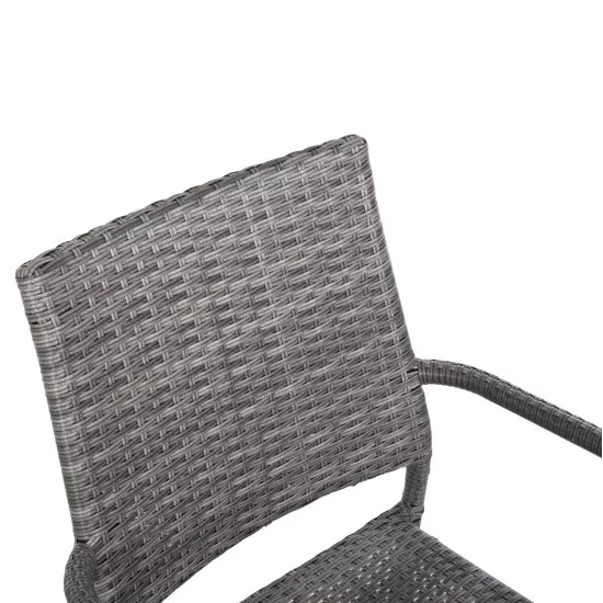 ΣΕΤ ΤΡΑΠΕΖΑΡΙΑΣ ΕΞ.ΧΩΡΟΥ 5ΤΜΧ MORNER HM21008 ΜΕΤΑΛΛΟ & WICKER ΣΕ ΓΚΡΙ