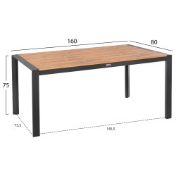ΣΕΤ ΤΡΑΠΕΖΑΡΙΑΣ ΕΞ.ΧΩΡΟΥ 5ΤΜΧ CAMDEN HM11000.01 ΑΝΘΡΑΚΙ ΑΛΟΥΜΙΝΙΟ--ΕΚΡΟΥ ΜΑΞΙΜΑΡΙΑ