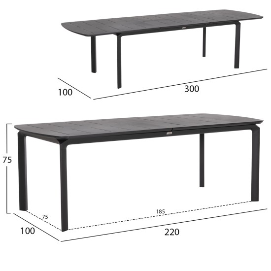 ΣΕΤ ΤΡΑΠΕΖΑΡΙΑΣ ΕΞ.ΧΩΡΟΥ 6 ΘΕΣΕΩΝ ELARA HM10726.05 ΜΠΕΖ ΑΛΟΥΜΙΝΙΟ-ΕΠΕΚΤΕΙΝΟΜΕΝΟ ΤΡΑΠΕΖΙ