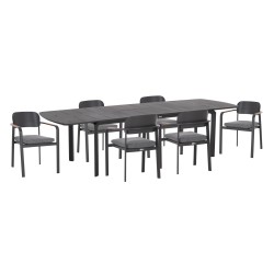 ΣΕΤ ΤΡΑΠΕΖΑΡΙΑΣ ΕΞ.ΧΩΡΟΥ 6 ΘΕΣΕΩΝ ELARA HM10726.05 ΜΠΕΖ ΑΛΟΥΜΙΝΙΟ-ΕΠΕΚΤΕΙΝΟΜΕΝΟ ΤΡΑΠΕΖΙ