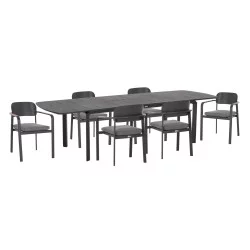 ΣΕΤ ΤΡΑΠΕΖΑΡΙΑΣ ΕΞ.ΧΩΡΟΥ 6 ΘΕΣΕΩΝ ELARA HM10726.05 ΜΠΕΖ ΑΛΟΥΜΙΝΙΟ-ΕΠΕΚΤΕΙΝΟΜΕΝΟ ΤΡΑΠΕΖΙ