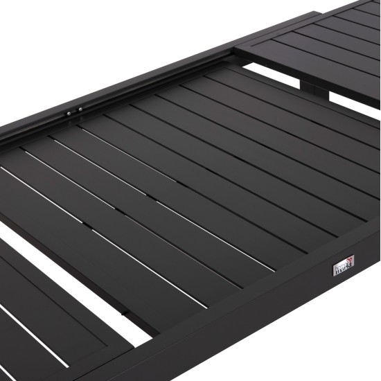 ΣΕΤ ΤΡΑΠΕΖΑΡΙΑΣ ΕΞ.ΧΩΡΟΥ 7ΤΜΧ KRUM HM21154 ΣΚΟΥΡΟ ΓΚΡΙ ΑΛΟΥΜΙΝΙΟ