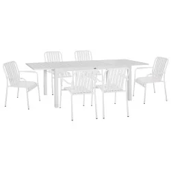 ΣΕΤ ΤΡΑΠΕΖΑΡΙΑΣ ΕΞ.ΧΩΡΟΥ 7ΤΜΧ KRUM HM21146 ΛΕΥΚΟ ΑΛΟΥΜΙΝΙΟ