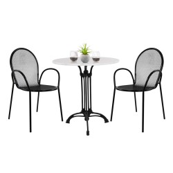 ΣΕΤ ΤΡΑΠΕΖΑΡΙΑΣ ΕΞΩΤ.ΧΩΡΟΥ 3ΤΜΧ ΣΤΡΟΓΓΥΛΟ ΤΡΑΠΕΖΙ ΜΑΡΜΑΡΟ-ΜΕΤΑΛ.ΠΟΛΥΘΡΟΝΕΣ ΗΜ11881