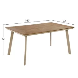 ΣΕΤ ΤΡΑΠΕΖΑΡΙΑΣ TABER HM10737.04 ΤΡΑΠΕΖΙ & 6 ΠΟΛΥΘΡΟΝΕΣ-ΑΛΟΥΜΙΝΙΟ & POLYWOOD-ΣΑΜΠΑΝΙ