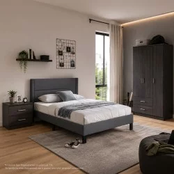 ΣΕΤ ΥΠΝΟΔΩΜΑΤΙΟΥ 3ΤΜΧ HM11281 ΥΦΑΣΜΑ ΓΚΡΙ--ΜΕΛΑΜΙΝΗ ZEBRANO