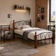 ΣΕΤ ΥΠΝΟΔΩΜΑΤΙΟΥ ΜΕ ΣΤΡΩΜΑ 3ΤΜΧ HM11217 RUBBERWOOD-ΜΕΤΑΛΛΟ