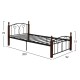 ΣΕΤ ΥΠΝΟΔΩΜΑΤΙΟΥ ΜΕ ΣΤΡΩΜΑ 3ΤΜΧ HM11217 RUBBERWOOD-ΜΕΤΑΛΛΟ