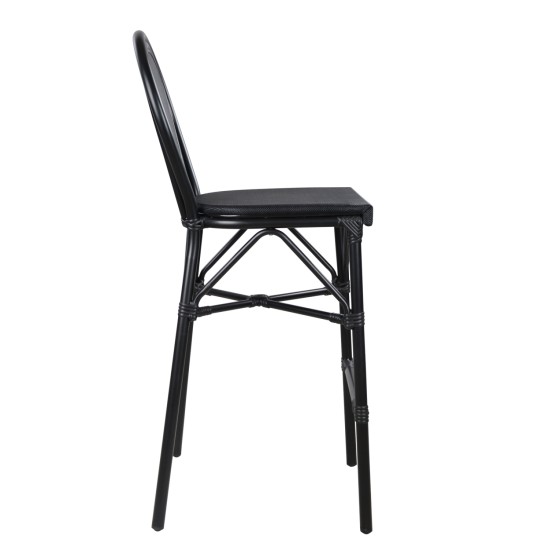 ΣΚΑΜΠΟ ΑΛΟΥΜΙΝΙΟΥ AZARIA HM5060 BAMBOO LOOK ΜΑΥΡΟ ΜΕ TEXTLINE 44x52x115Υεκ.