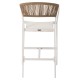 ΣΚΑΜΠΟ ΑΛΟΥΜΙΝΙΟΥ ΛΕΥΚΟ HM5892.32 ΜΕΣ. ΥΨΟΥΣ-ΜE RATTAN & TΕΧΤLINE 57x57x99,5Yεκ.