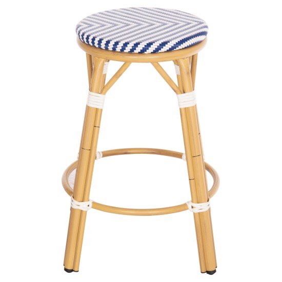 ΣΚΑΜΠΟ ΑΛΟΥΜΙΝΙΟΥ ΜΕΣ.ΥΨΟΥΣ CHINO HM6286.05 BAMBOO LOOK & TEXTILENE ΜΠΛΕ 43x43x65Υεκ