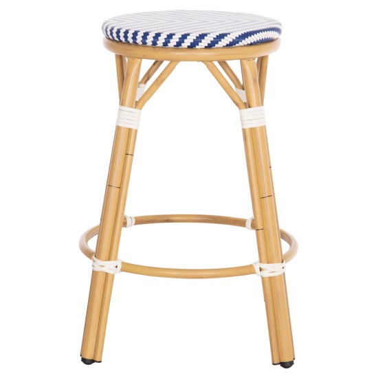 ΣΚΑΜΠΟ ΑΛΟΥΜΙΝΙΟΥ ΜΕΣ.ΥΨΟΥΣ CHINO HM6286.05 BAMBOO LOOK & TEXTILENE ΜΠΛΕ 43x43x65Υεκ