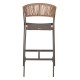 ΣΚΑΜΠΟ ΑΛΟΥΜΙΝΙΟΥ ΣΑΜΠΑΝΙ ΜΕ ΜΠΡΑΤΣΑ RATTAN & TEXTLINE 56x58x105Yεκ.HM5892.23