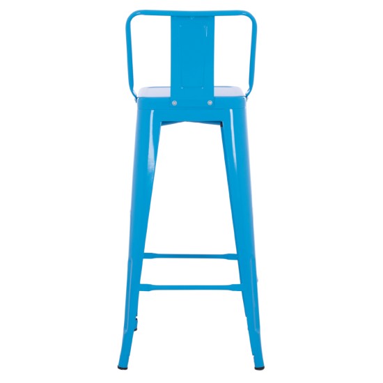 ΣΚΑΜΠΟ BAR-PRO ME ΠΛΑΤΗ ΜΕΤΑΛΛΙΚΟ MELITA HM8643.48 ΜΠΛΕ 42x42x100Υεκ.