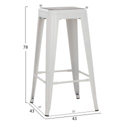 ΣΚΑΜΠΟ BAR ΜΕΤΑΛΛΙΚΟ MELITA ΣΕ ΛΕΥΚΟ ΜΑΤ HM8642.21 43x43x78 εκ. ΣΚΑΜΠΟ BAR ΜΕΤΑΛΛΙΚΟ MELITA ΣΕ ΛΕΥΚΟ ΜΑΤ HM8642.21 43x43x78 εκ.