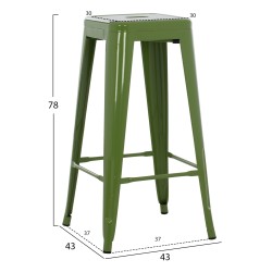 ΣΚΑΜΠΟ BAR ΜΕΤΑΛΛΙΚΟ MELITA ΣΕ LIGHT OLIVE GREEN HM8642.13 43x43x78 εκ. ΣΚΑΜΠΟ BAR ΜΕΤΑΛΛΙΚΟ MELITA ΣΕ LIGHT OLIVE GREEN HM8642.13 43x43x78 εκ.