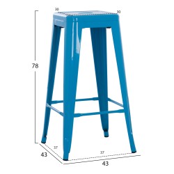 ΣΚΑΜΠΟ BAR ΜΕΤΑΛΛΙΚΟ MELITA ΣΕ ΜΠΛΕ HM8642.08 43x43x78 εκ. ΣΚΑΜΠΟ BAR ΜΕΤΑΛΛΙΚΟ MELITA ΣΕ ΜΠΛΕ HM8642.08 43x43x78 εκ.