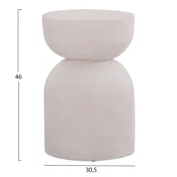 ΣΚΑΜΠΟ ΣΕΙΡΑ SANTORINI HM18041 ΠΟΛΥΡΗΤΙΝΗ ΣΕ ΥΠΟΛΕΥΚΟ Φ30,5x46Υεκ