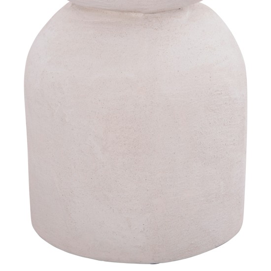 ΣΚΑΜΠΟ ΣΕΙΡΑ SANTORINI HM18041 ΠΟΛΥΡΗΤΙΝΗ ΣΕ ΥΠΟΛΕΥΚΟ Φ30,5x46Υεκ