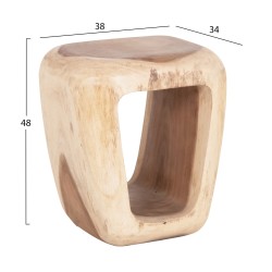 ΣΚΑΜΠΟ DENS HM18451 ΞΥΛΟ SUAR ΣΕ ΦΥΣΙΚΟ 38x34x48Υεκ.
