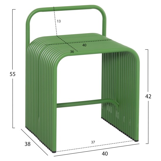 ΣΚΑΜΠΟ ΣΕΙΡΑ INTREPID HM6326.07 ΑΛΟΥΜΙΝΙΟ ΣΕ ΠΡΑΣΙΝΟ ΧΡΩΜΑ 40x38x55Υεκ.