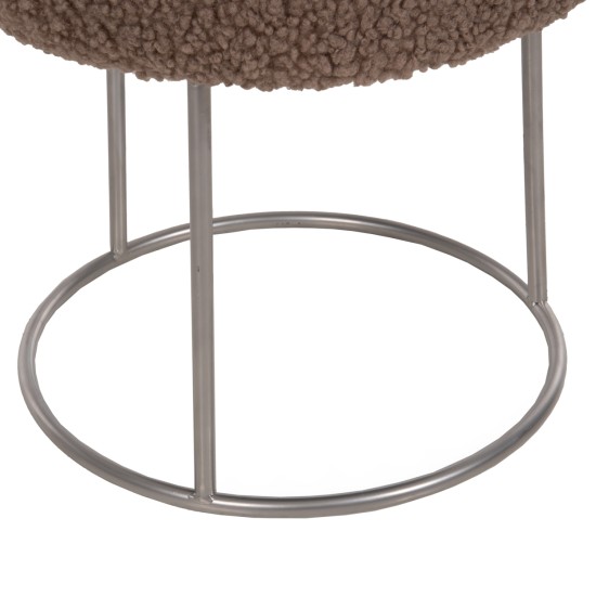 ΣΚΑΜΠΟ KARLO HM8411.25 ΜΕ ΑΝΟΙΧΤΟ ΚΑΦΕ ΜΠΟΥΚΛΕ ΥΦΑΣΜΑ ΜΕ ΑΣΗΜΙ ΒΑΣΗ Φ35x41Υεκ.