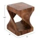 ΣΚΑΜΠΟ GEBO HM9754.11 ΤΕΤΡΑΓΩΝΟ--ΞΥΛΟ SUAR ΣΕ ΚΑΡΥΔΙ 35x35x46.5Yεκ.